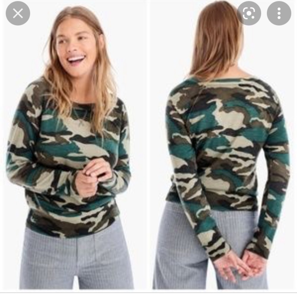 J Crew Sweatshirt Sweater in Camo
